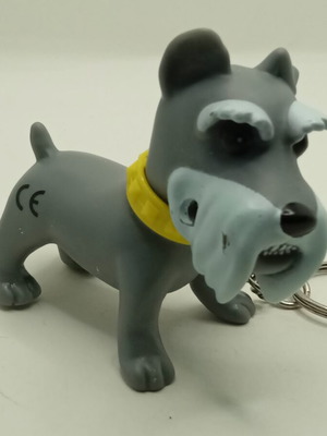 Schnauzer dog keychain used, 7x6 cm
