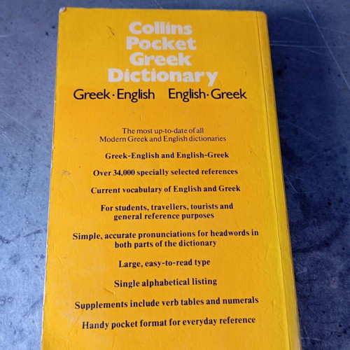 Collins Pocket Greek Dictionary Greek-English English-Greek