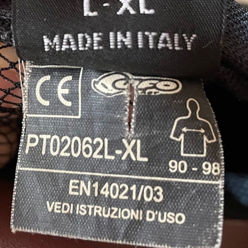 UFO motocross chest protector and knee guards