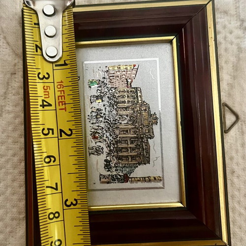 Vintage postcard frame Fontana di Trevi Rome like new