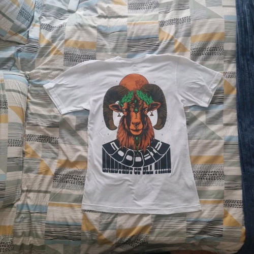 Goodbie T-shirt with back design, like new, size medium, white