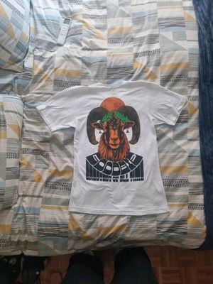Goodbie T-shirt with back design, like new, size medium, white