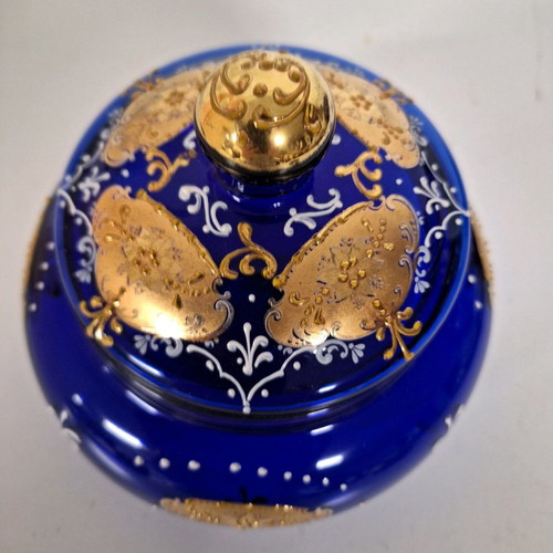 Bohemia fondantière used crystal with 24k gold and hand painting