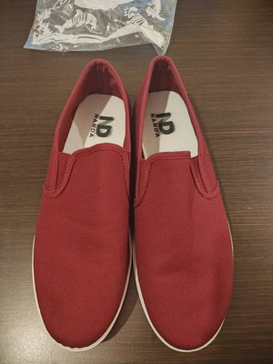 Summer shoes size 45 new, burgundy/red casual