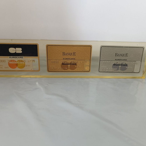 Bank cards Specimen in resin used, set of 3