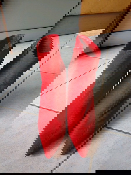 Μποτάκια suede κόκκινα
