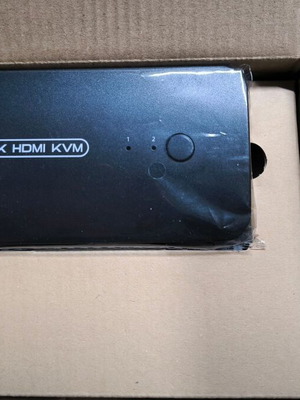 HDMI KVM διακόπτης 4K 30Hz για 2 υπολογιστές με USB και 2 καλώδια