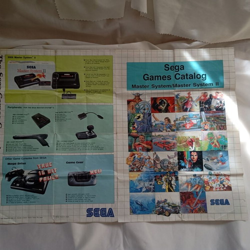 Sega Games Catalog used, Master System I & II vintage 1990-91