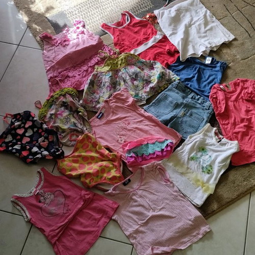 Girls clothing used, pack of 15 pieces, ages 3-24 months