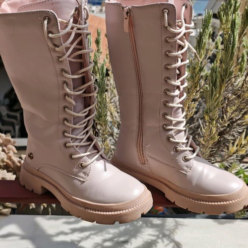 Pink boots used, size 31, with fuzzy lining