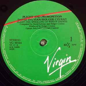 David Sylvian + Holger Czukay Plight & Premonition vinyl record used, electronic
