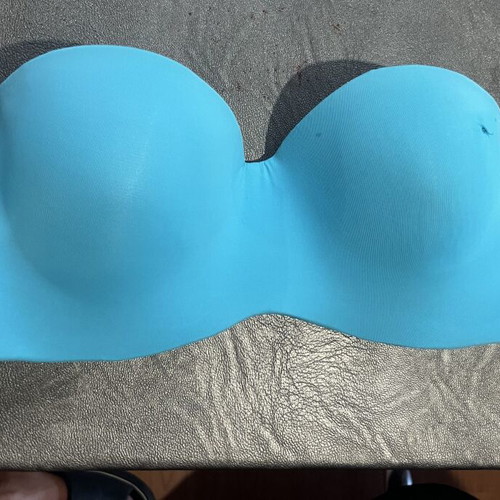 Strapless bra 95-85 with strap holders like new, turquoise