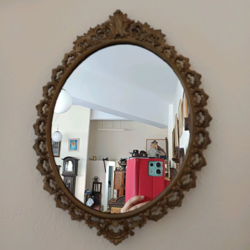 Bronze mirror used, dimensions 40x30 cm