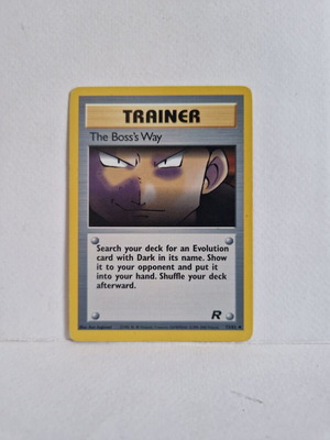 The Boss's Way Team Rocket Trainer Card used, vintage Pokémon