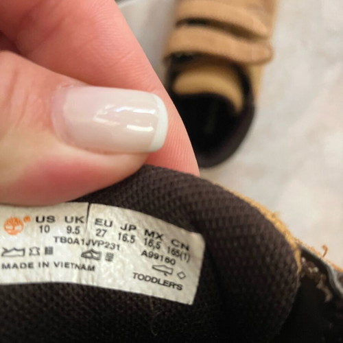 Timberland kids boots used size 27 brown