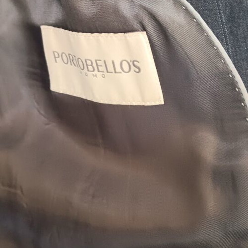 Portobello suit size L like new, dark gray and black