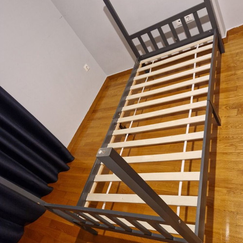 Children's bed frame used with drawers, solid pine wood, Montessori style