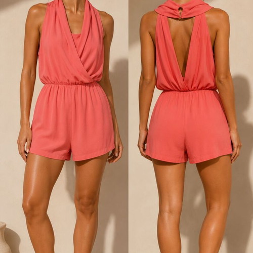 Zara orange jumpsuit shorts like new, size L