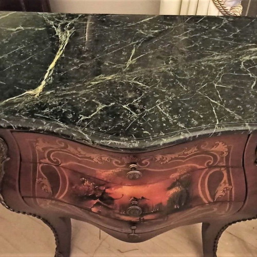 Handmade bayou dressers with black marble like new, set of 2