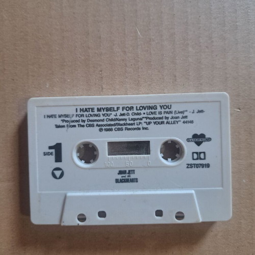 Joan Jett And The Blackhearts I Hate Myself For Loving You cassette single used