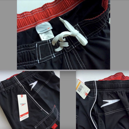 Speedo men's swim shorts Small new, black with red details