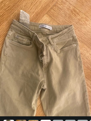 Zara skinny high-waist five-pocket jeans, khaki