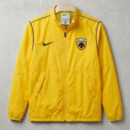 Nike AEK Athens FC windbreaker jacket, yellow, size S
