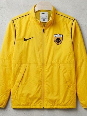 Nike AEK Athens FC windbreaker jacket, yellow, size S