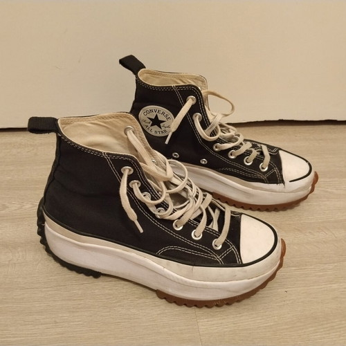 Converse Run Star Hike Platform Sneaker used, black size 38.5