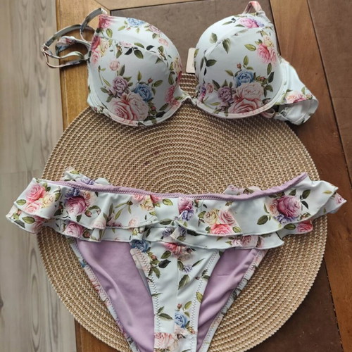 Blu4u Floral Swimsuit new, size L, multicolor