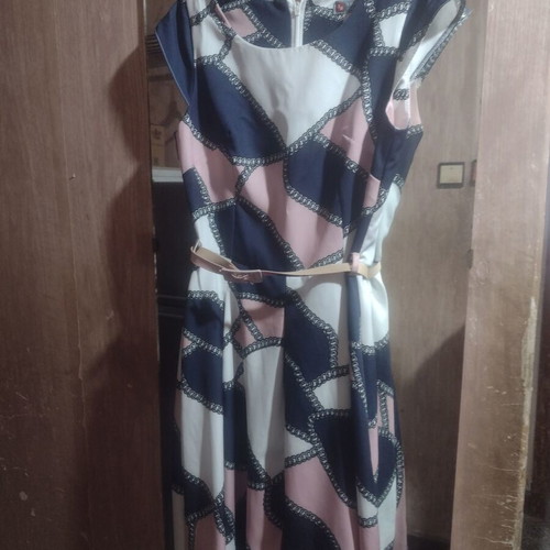 Women's dress like new, size M, blue and pink