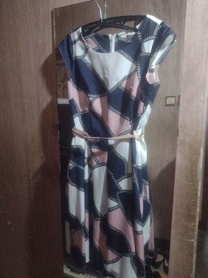Women's dress like new, size M, blue and pink
