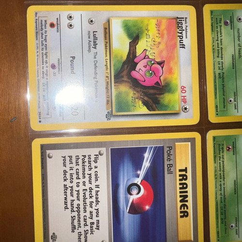 Pokemon TCG vintage cards used, set of 6