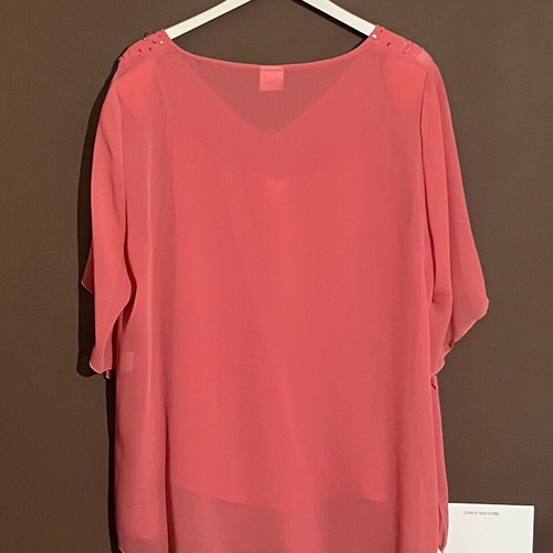 Muslin blouse and coral top set XL Dina like new