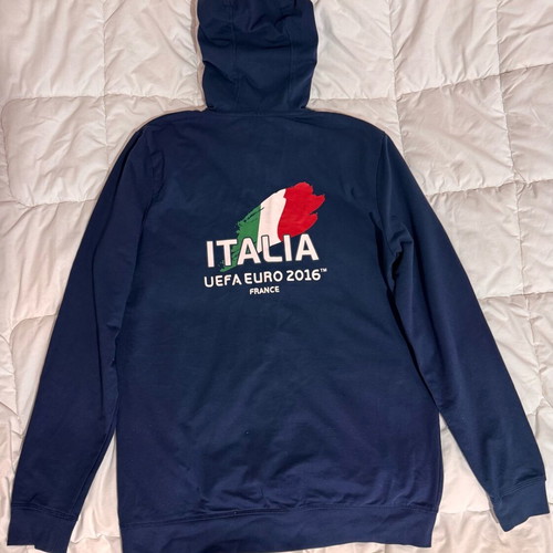 Italy Hoodie Zip-Up like new, size M, navy blue