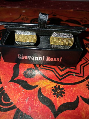 Giovanni Rossi cufflinks new, gold and silver