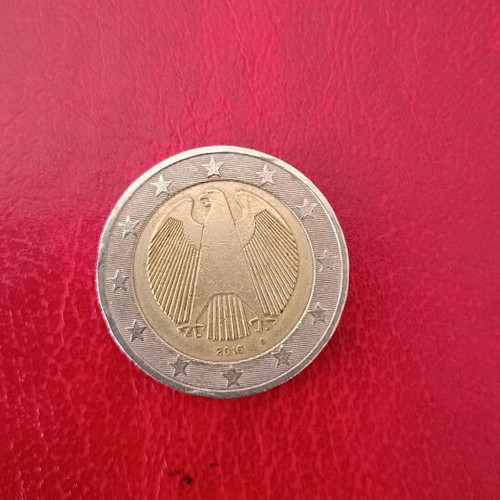 Germany 2 Euro 2016 used with eagle mouth error