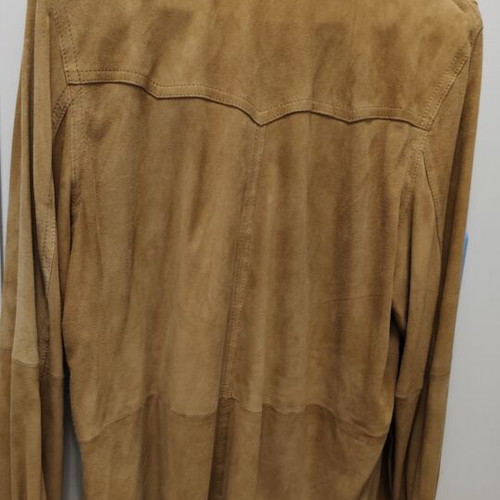 Vintage suede leather country coat camel color new