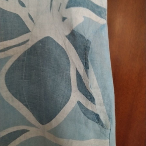 Goose Island linen summer dress like new, size L/XL, white and blue