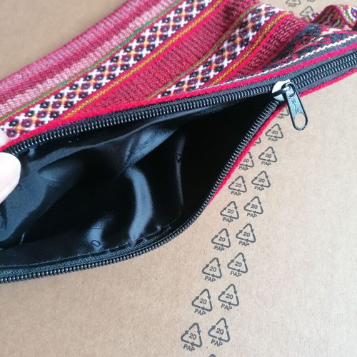 Peruvian woven toiletry bag new, made of sheep wool