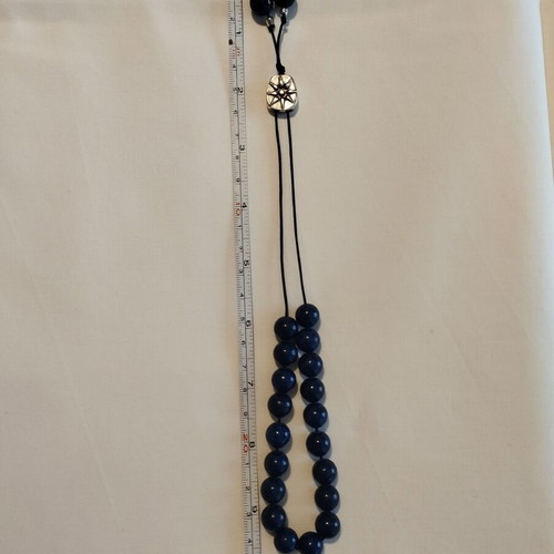 Worry beads with lapis lazuli semiprecious stones new