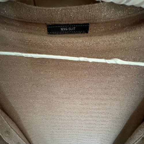 Mango cardigan in golden color like new, slim fit