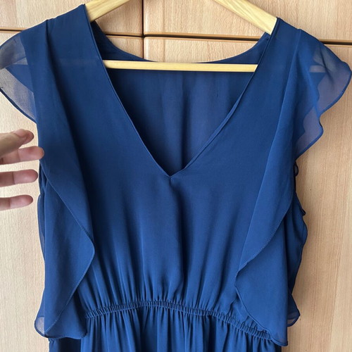 Zara evening dress like new, dark blue, sleeveless, evaze style
