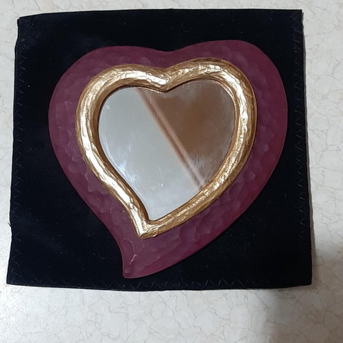 Yves Saint Laurent YSL Heart Vintage 90s Mirror Collectible 1993