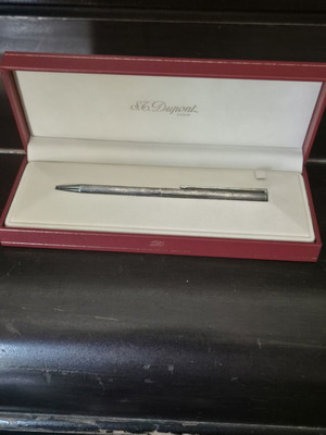 S.T. Dupont Classique Silver Ballpoint Pen used, full set