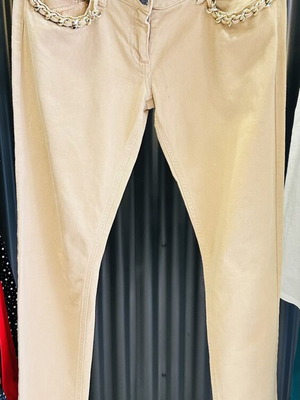 Elisabetta Franchi jeans like new, beige with gold details
