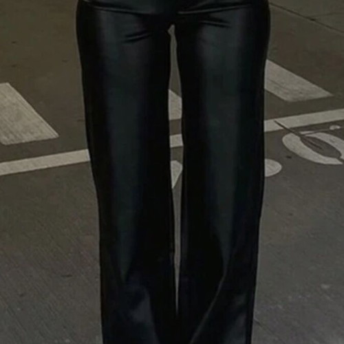 Black Faux Leather Pants like new, size L