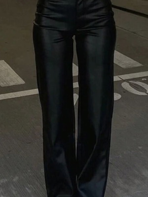 Black Faux Leather Pants like new, size L