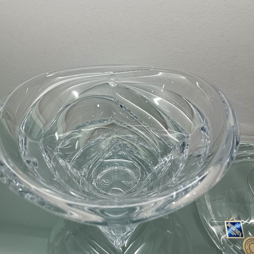 Bohemia crystal vintage covered fondue bowl like new