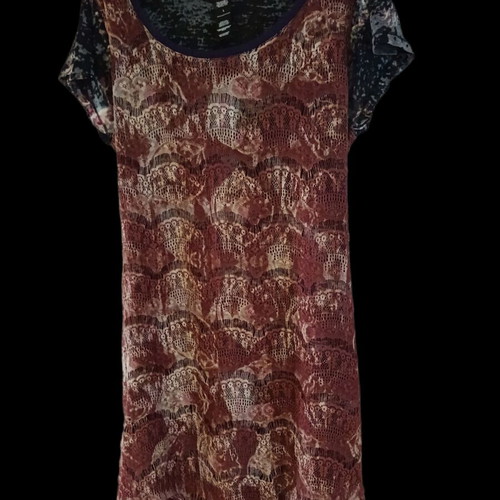 Custo Barcelona mini dress like new, party lace with printed fabric